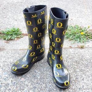 Oregon Duck Rubber Rain Boots (Green & Yellow)